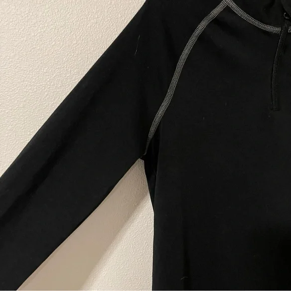 REI Quarter-Zip Tech Shirt Black Long Sleeve Base Layer. Size Medium - Picture 5 of 8